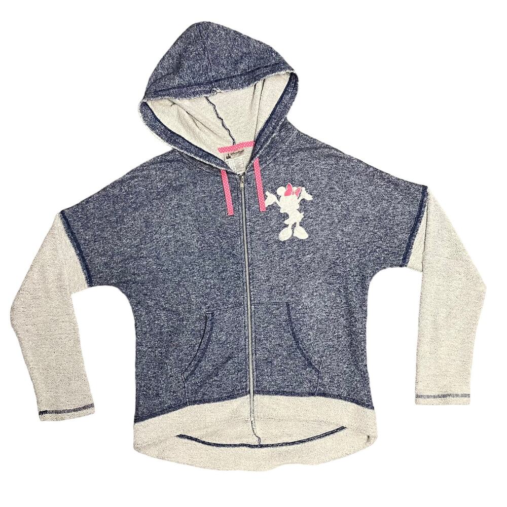 Disney Parks Original Minnie Mouse Blue Zip Up Jacket Size Medium